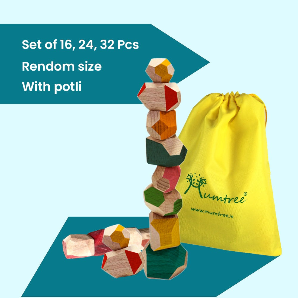 Stacking Stones - Set of 15 in potli - Mumtree Arena Private Limited