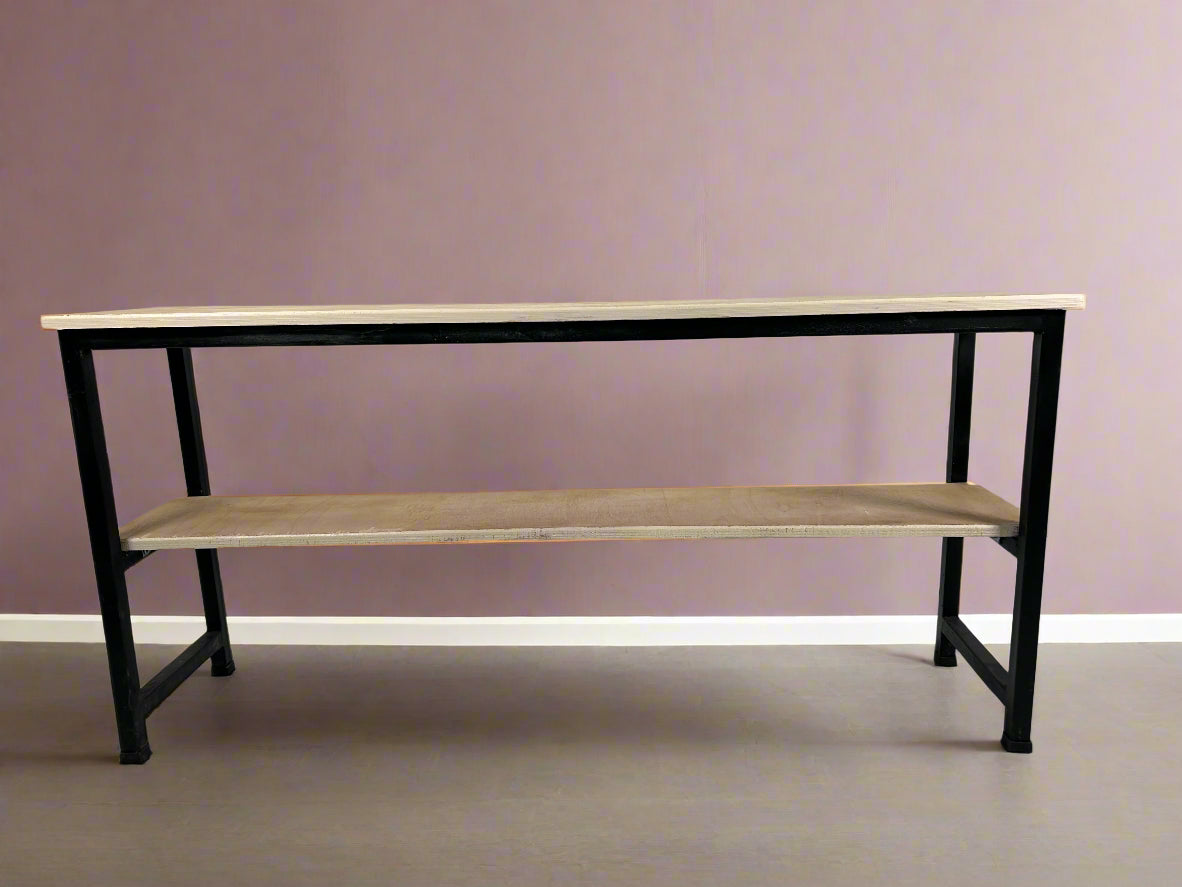 Wooden Bench and Desk - 3 Seater