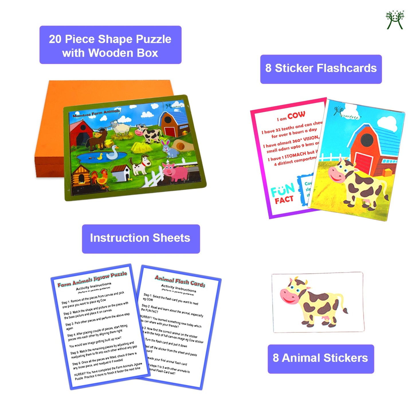 Farm Animals Shape Puzzle - Mumtree Arena Private Limited