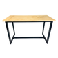 Wooden Table with Metal Frame
