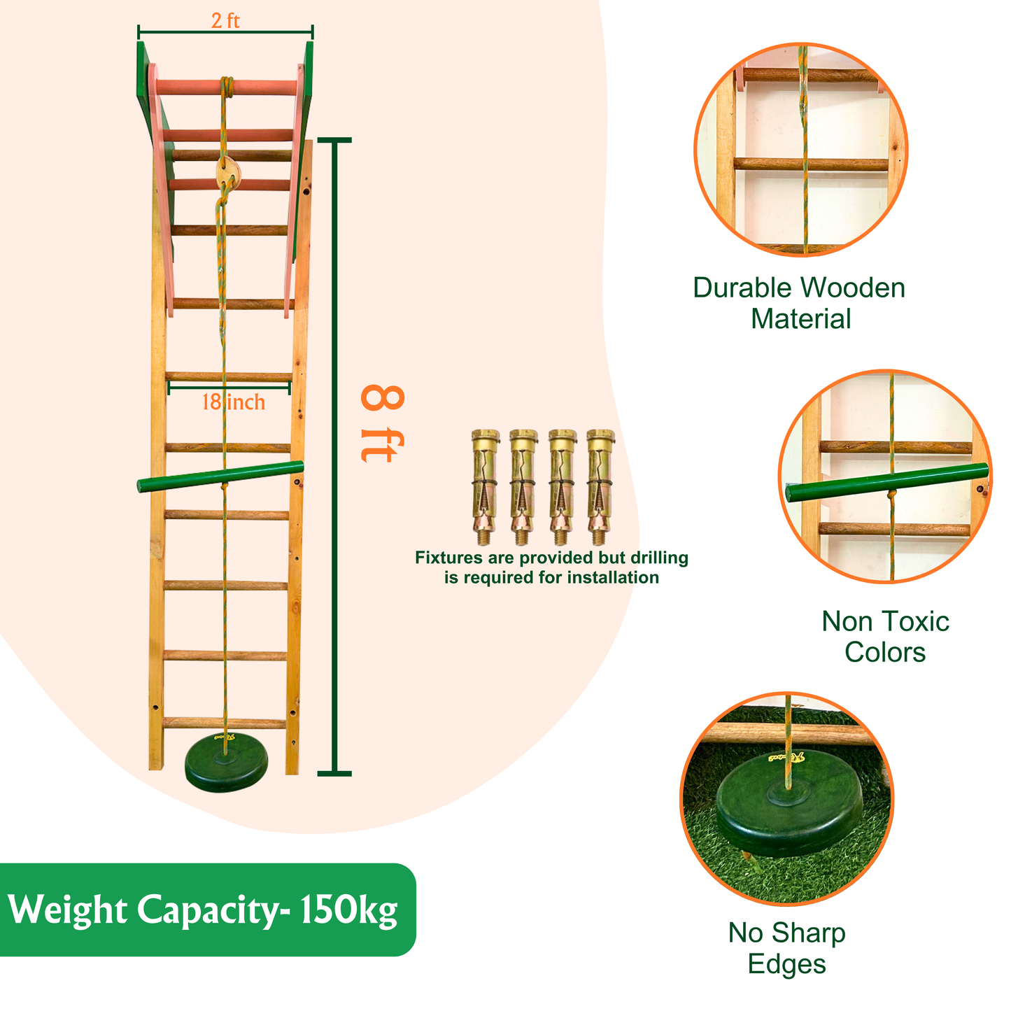 Ladder Gym with Swings