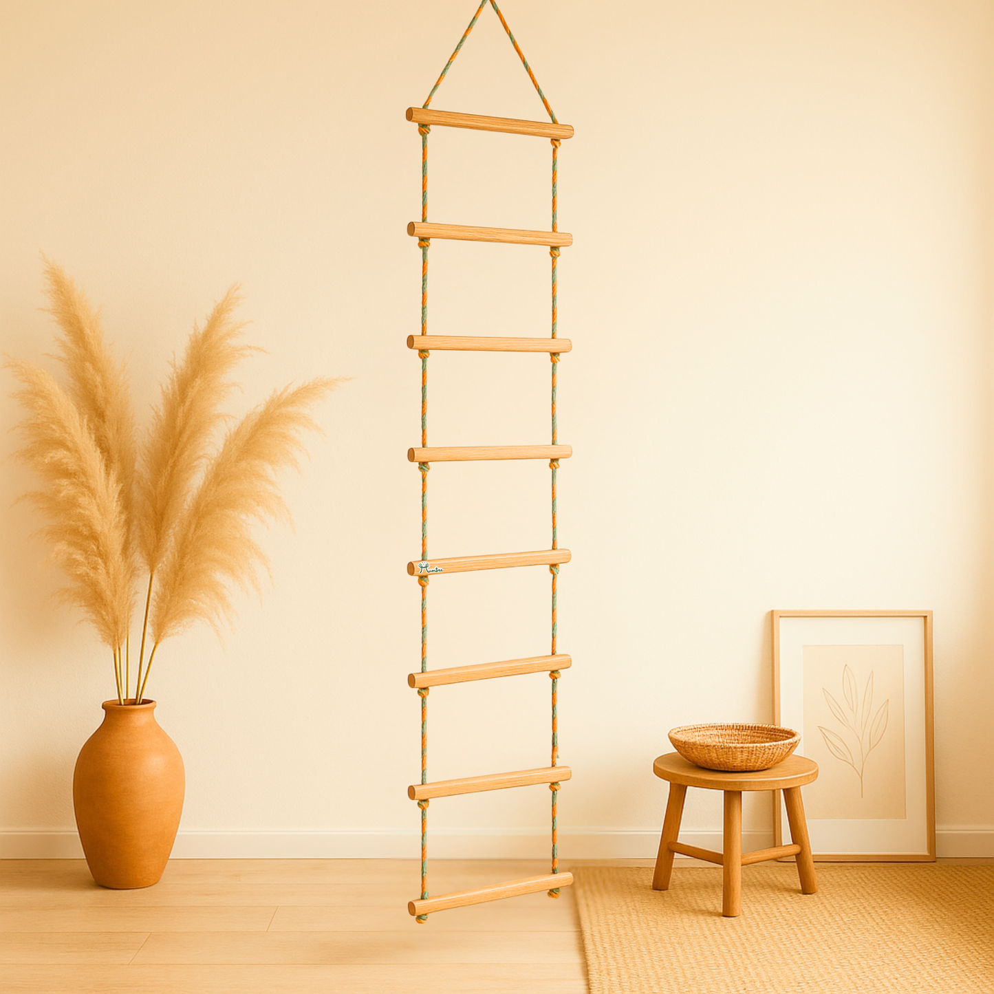 Rope Climbing Ladder - Natural with Round