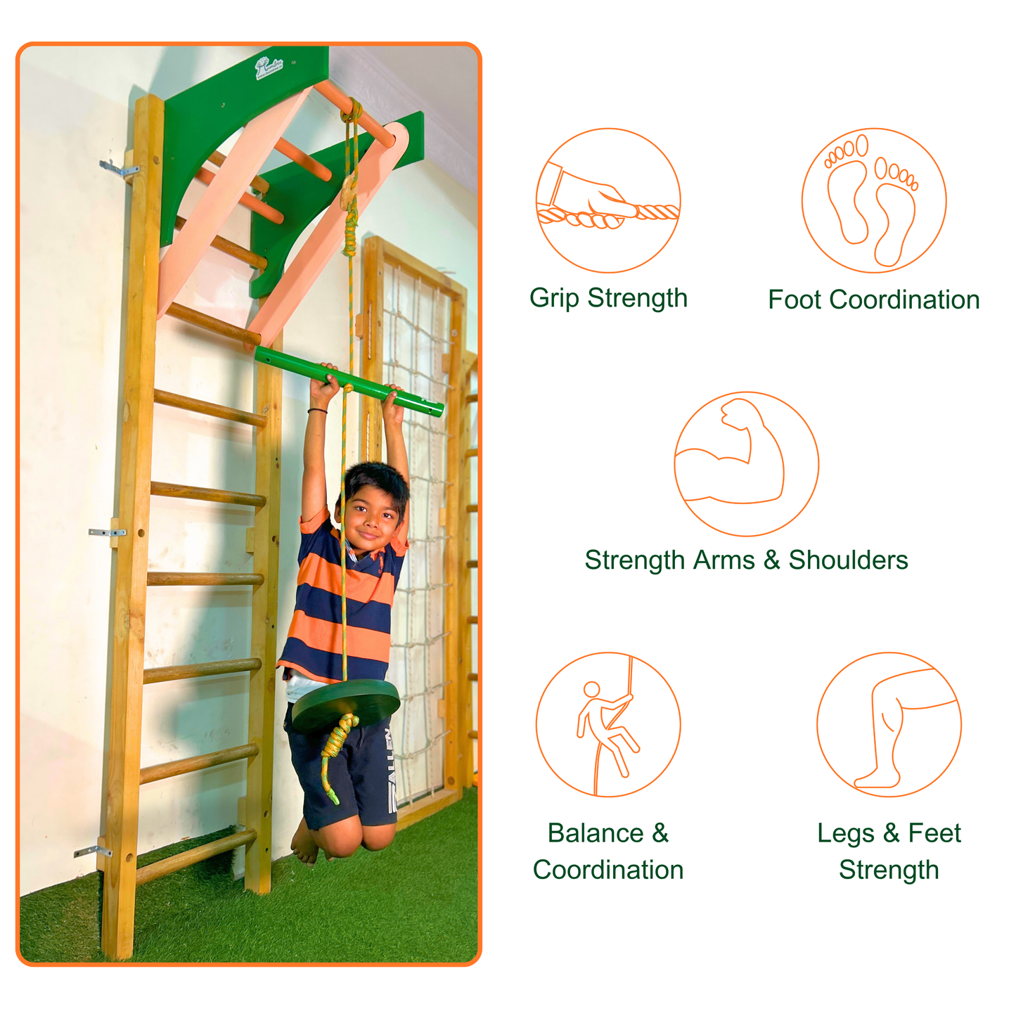 Ladder Gym with Swings