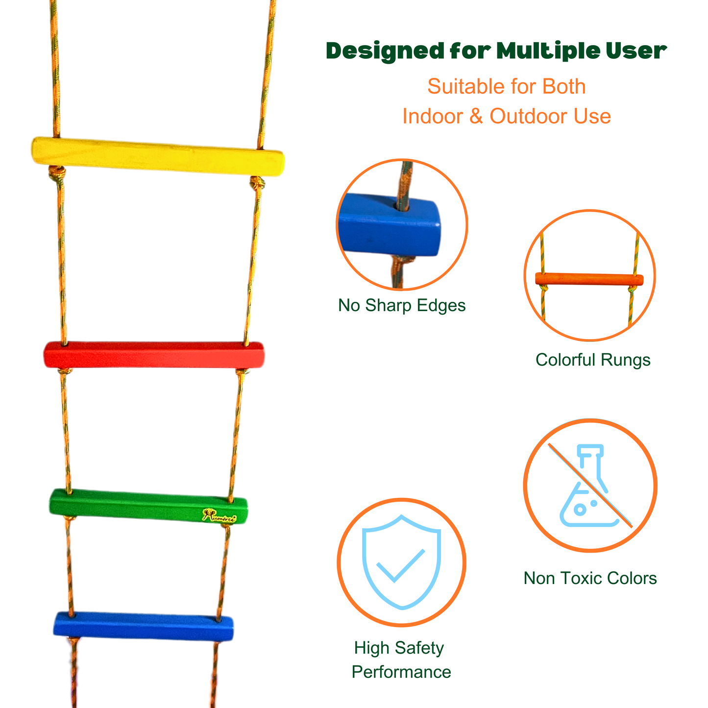 Climbing Rope Ladder - Rainbow Flat