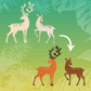 Deer Pair - Wall Pasting - Mumtree Arena Private Limited