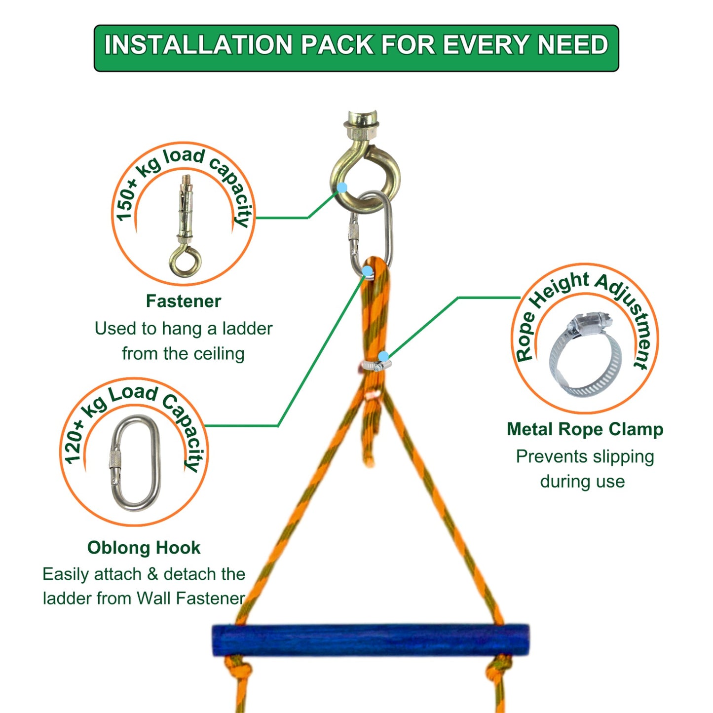 Climbing Ladder - 6 Rungs Flat