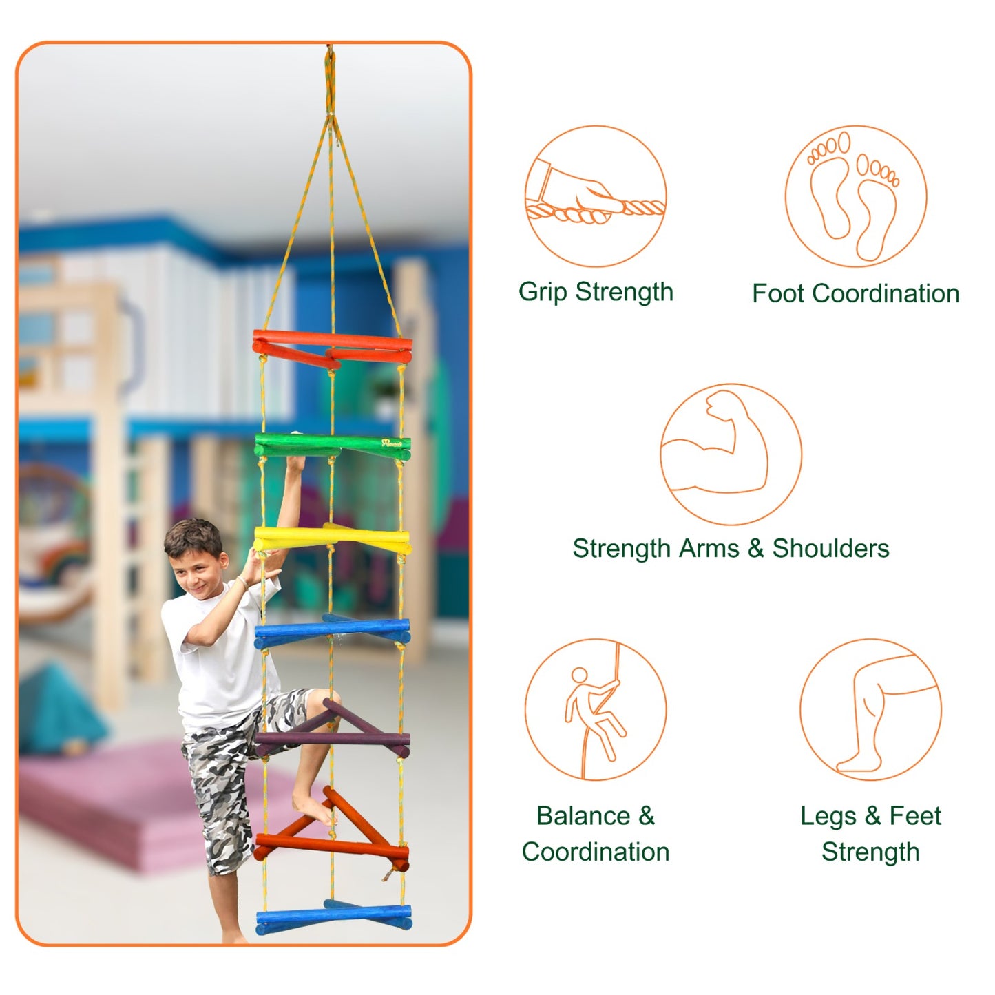 Triple Ladder - 7 Rungs Round