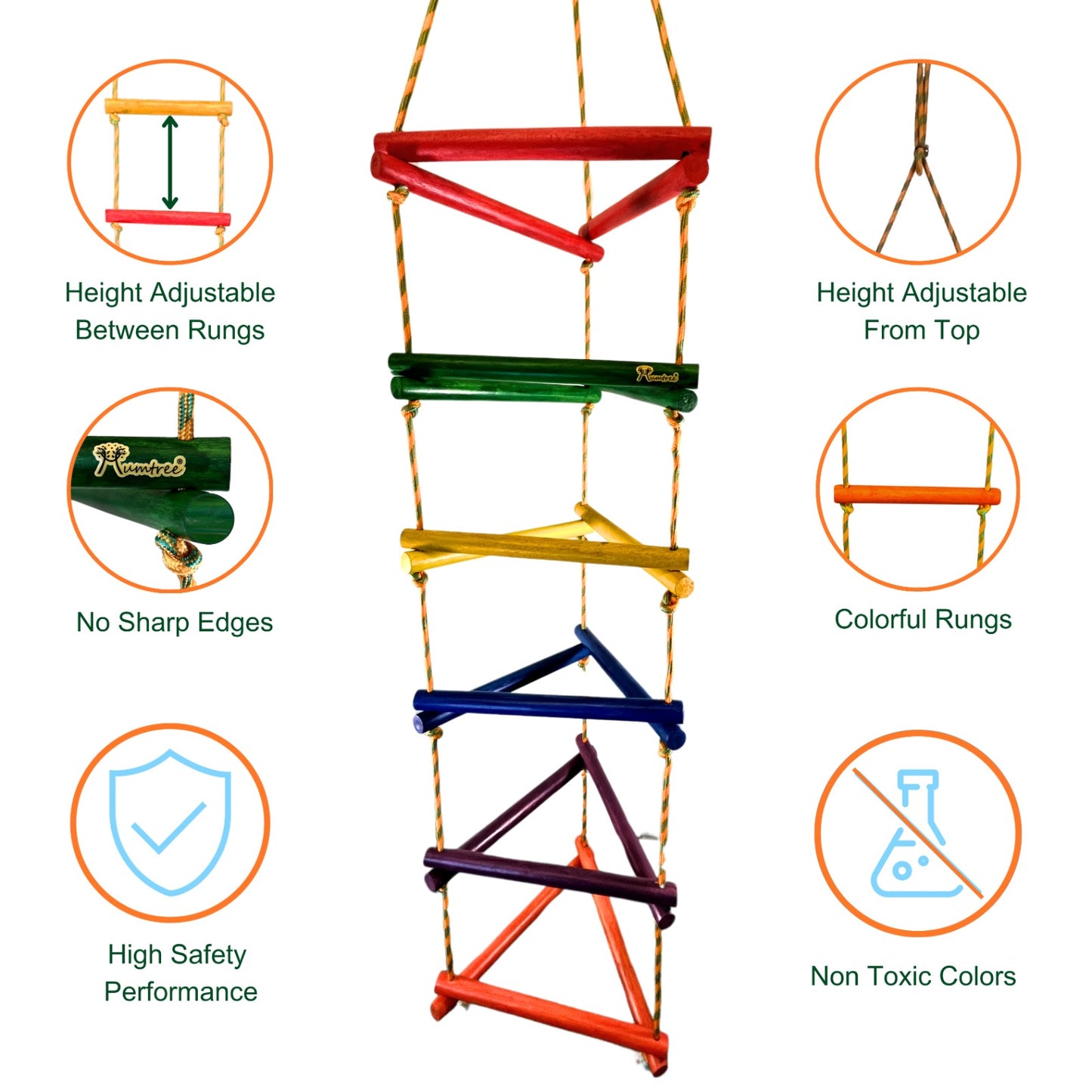 Triple Ladder - 7 Rungs Round