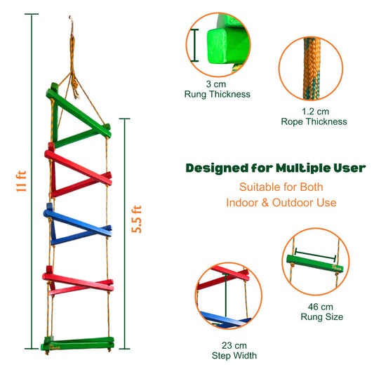 Triple Ladder - 5 Rungs Flat