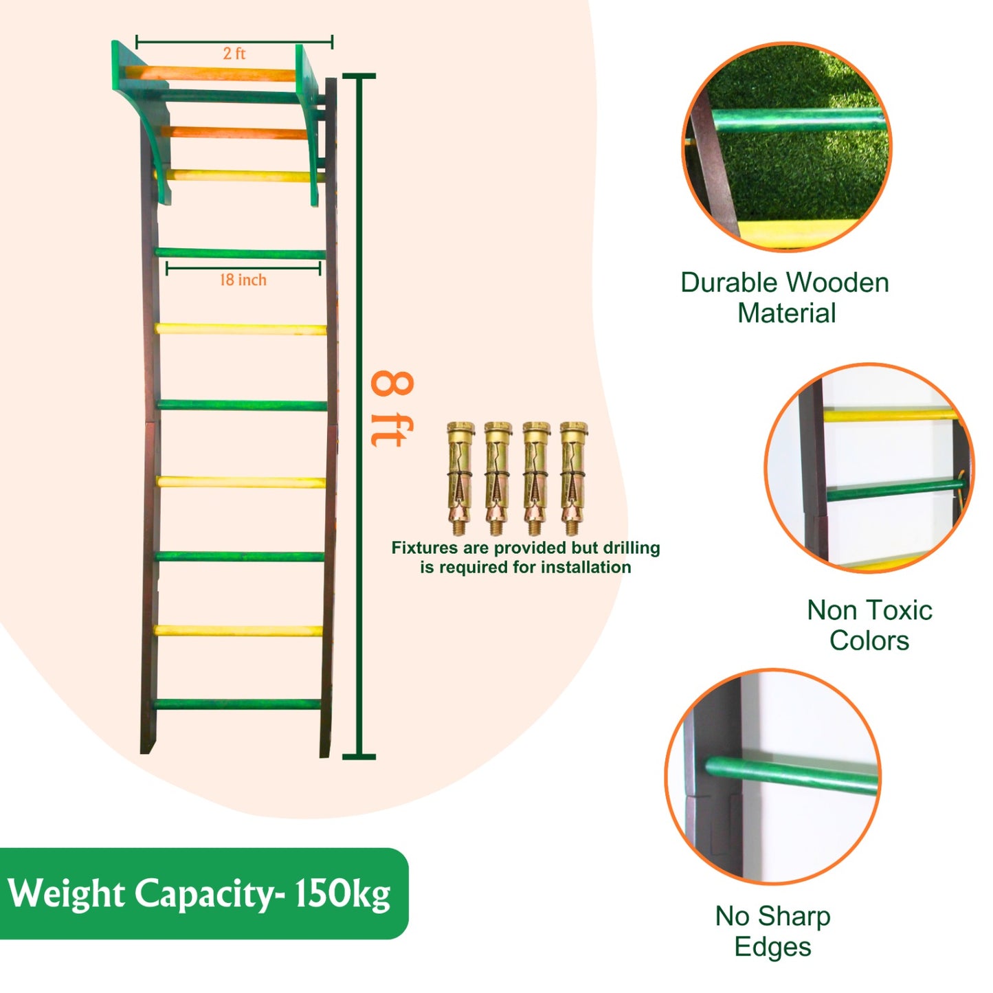 Ladder Gym with Swings