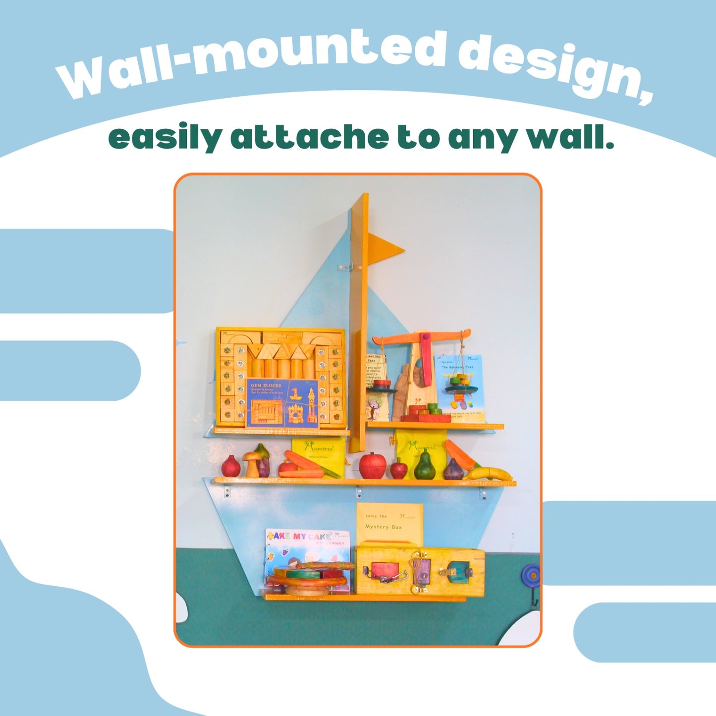 Boat Wall Shelf - Mumtree Arena Private Limited