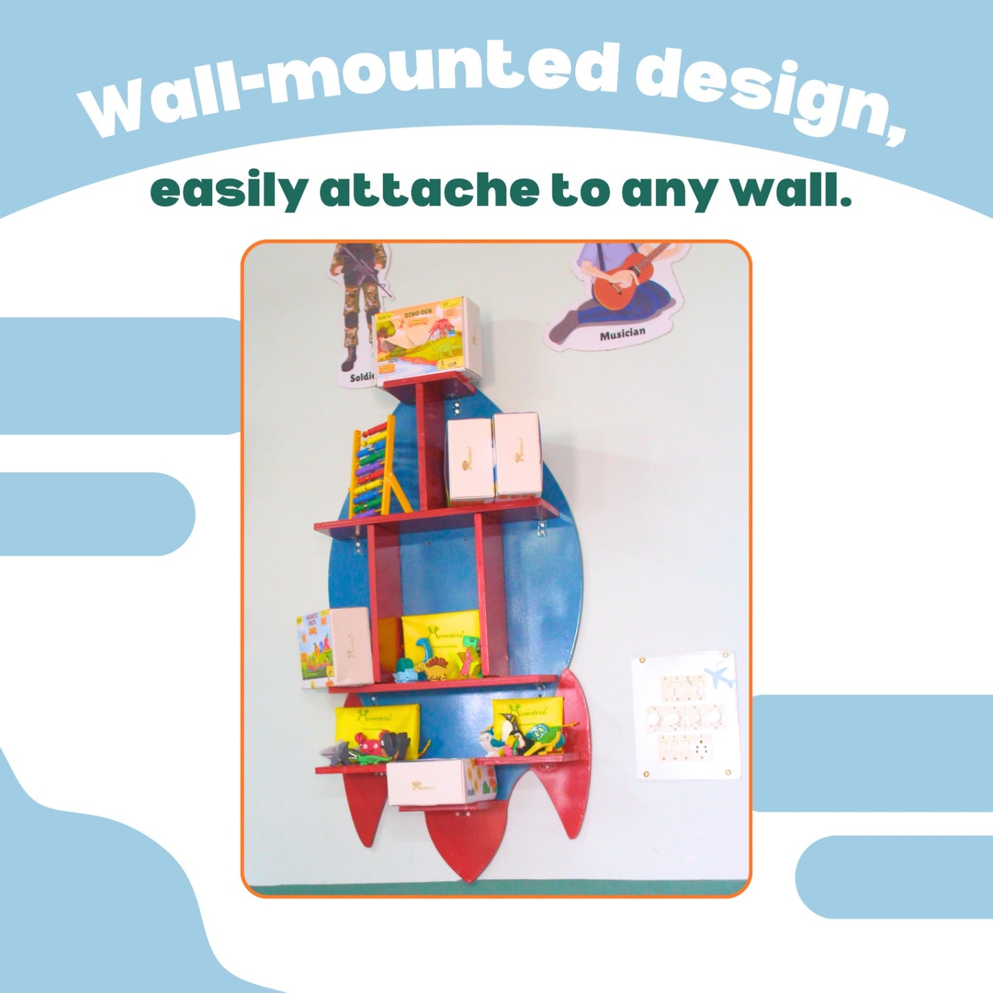 Rocket Wall Shelf