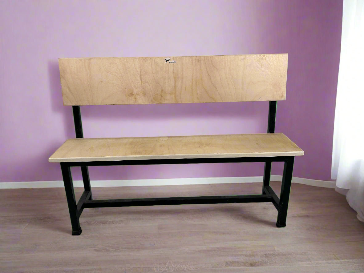 Wooden Bench and Desk - 2 Seater