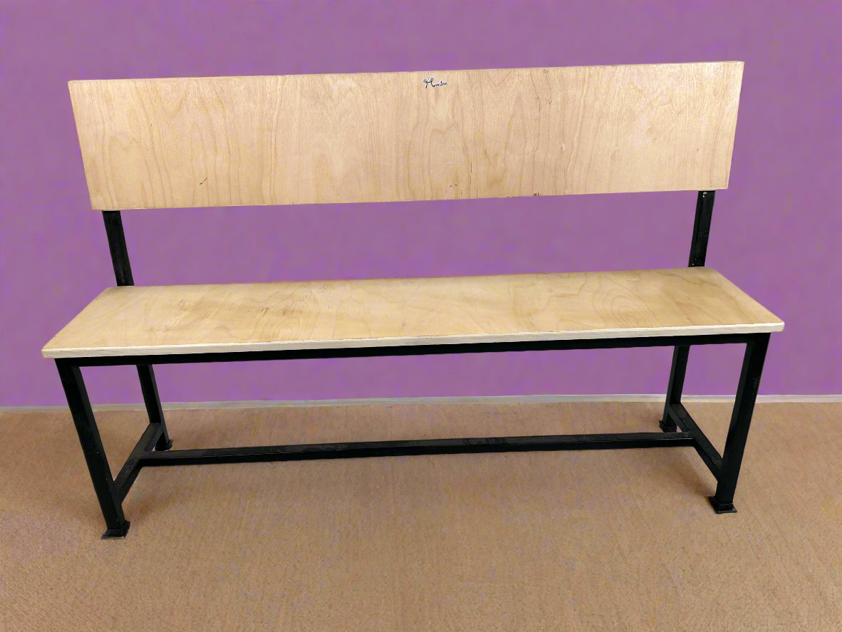 Wooden Bench and Desk - 3 Seater