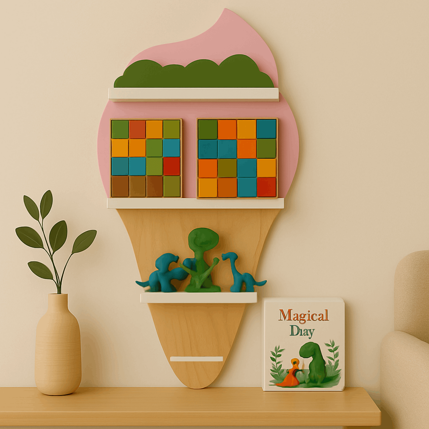 Ice-Cream Wall Shelf