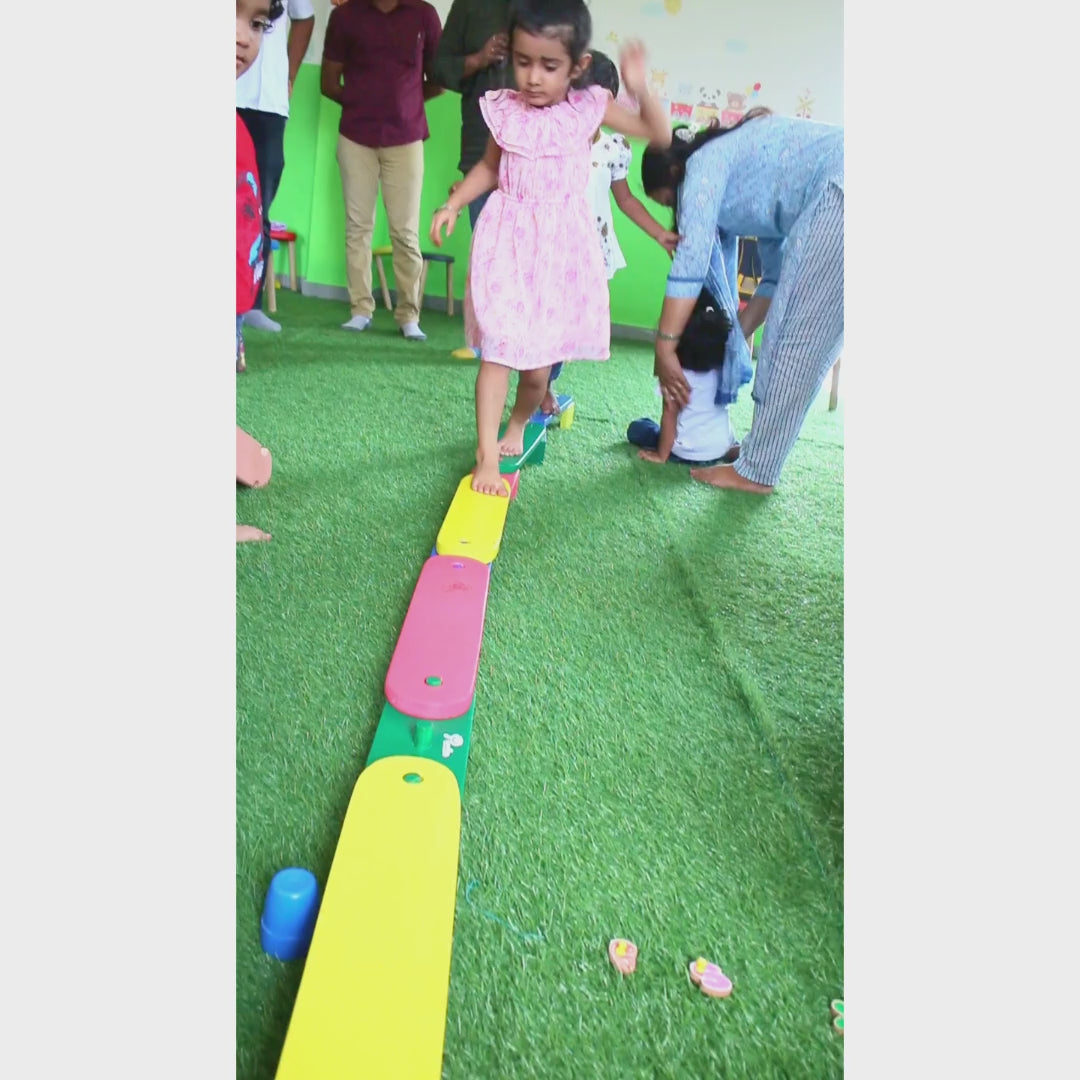 Fun Montessori-inspired shape beam balance for toddlers’ physical activity