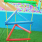 Triple Rope Ladder - Round with Rainbow Rungs