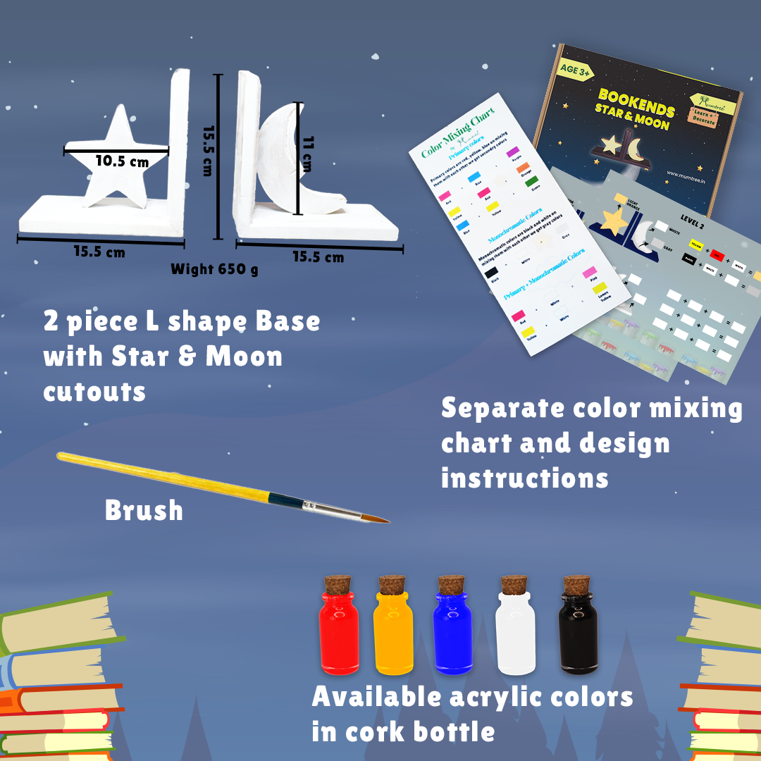 Star & Moon Bookend - Mumtree Arena Private Limited